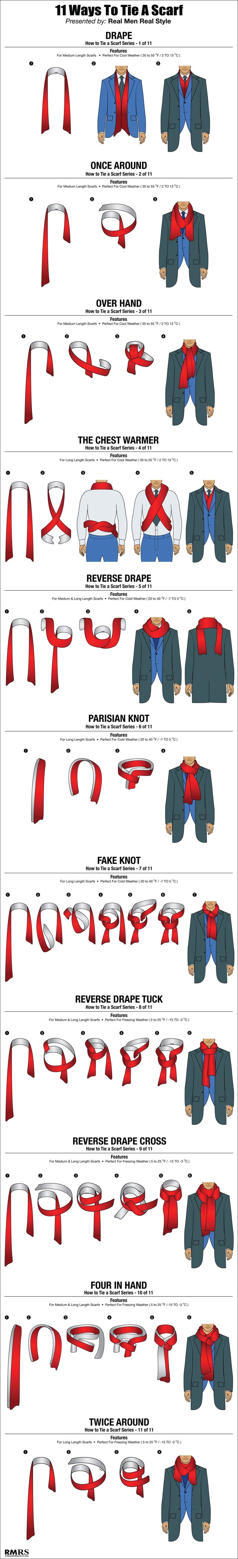 ways to tie a scarf